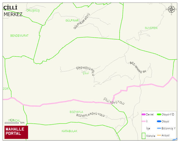 ÇİLLİ Köyü Haritası | Mahalle Sokak Haritası