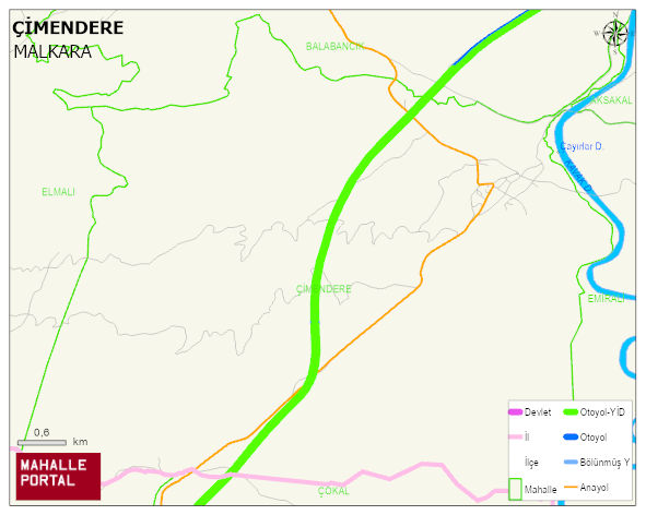 ÇİMENDERE Mahallesi Haritası | Mahalle ve Köy Sınırı