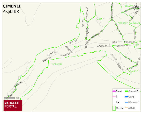 ÇİMENLİ Mahallesi Haritası | Dağlar, Ovalar ve Akarsu Bilgileri