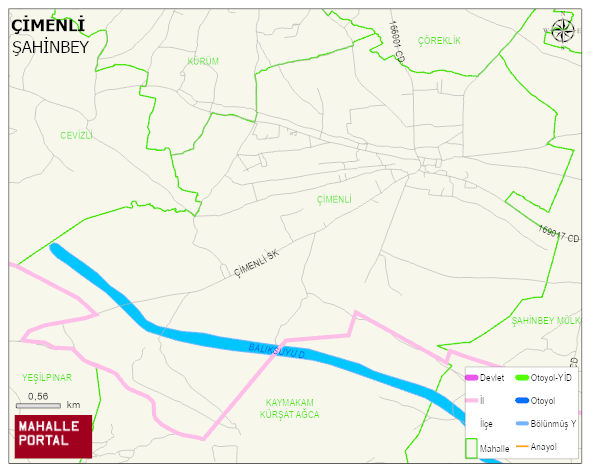 ÇİMENLİ Mahallesi Haritası | İnteraktif Köy ve Mahalle Sınırları