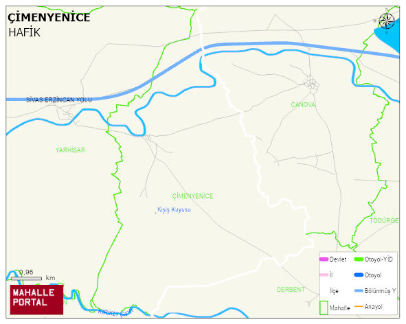 ÇİMENYENİCE Köyü Haritası | Güncel Mahalle ve Köy Haritası