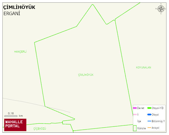 ÇİMLİHÖYÜK Mahallesi Haritası | Coğrafi Yapı ve Detaylı Haritası