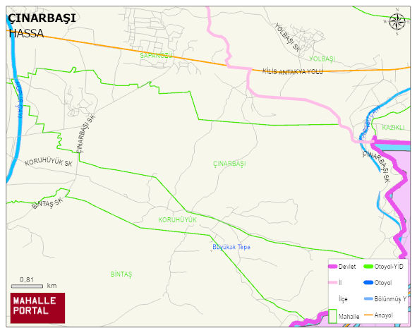 ÇINARBAŞI Mahallesi Haritası | Mahalle ve Köy Sınırı