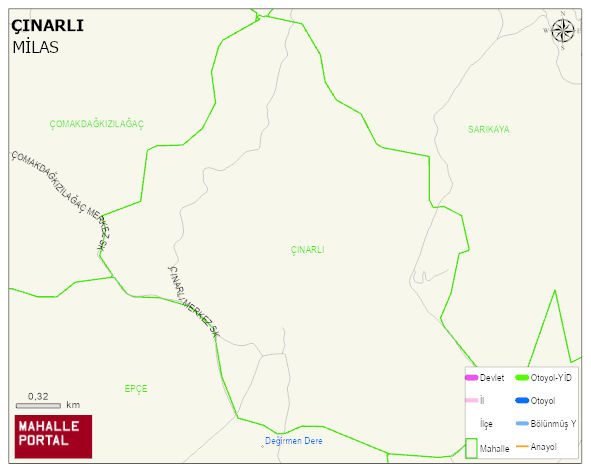 ÇINARLI Mahallesi Haritası | Sayısal Bölge Görünümü