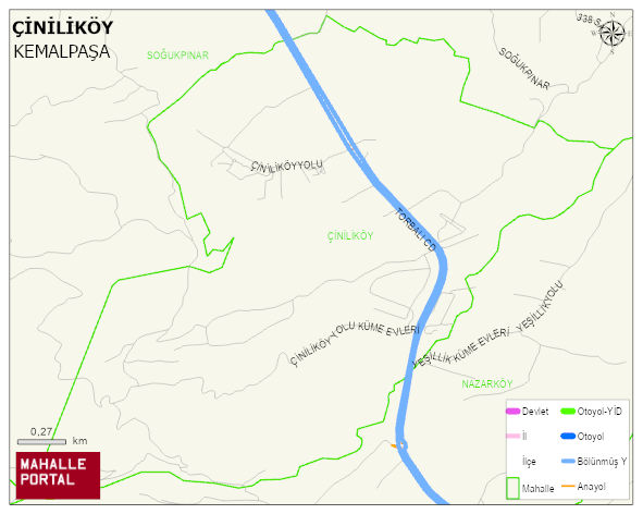 ÇİNİLİKÖY Mahallesi Haritası | Coğrafi Yapı ve Detaylı Haritası