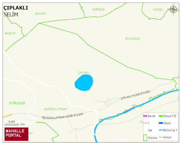 ÇIPLAKLI Köyü Haritası | Dağlar, Ovalar ve Akarsu Bilgileri