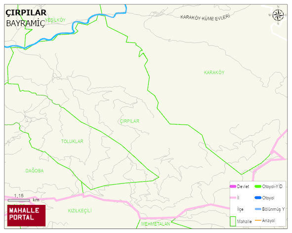 ÇIRPILAR Köyü Haritası | Detaylı Köy ve Mahalle Görünümü