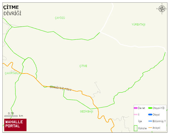 ÇİTME Köyü Haritası | Detaylı Köy ve Mahalle Görünümü