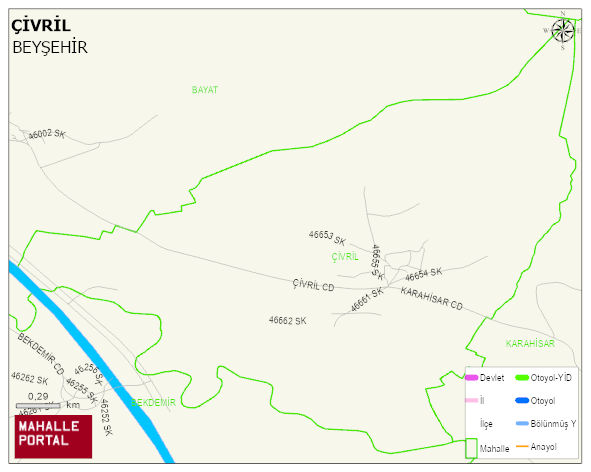 ÇİVRİL Mahallesi Haritası | Dağlar, Ovalar ve Akarsu Bilgileri