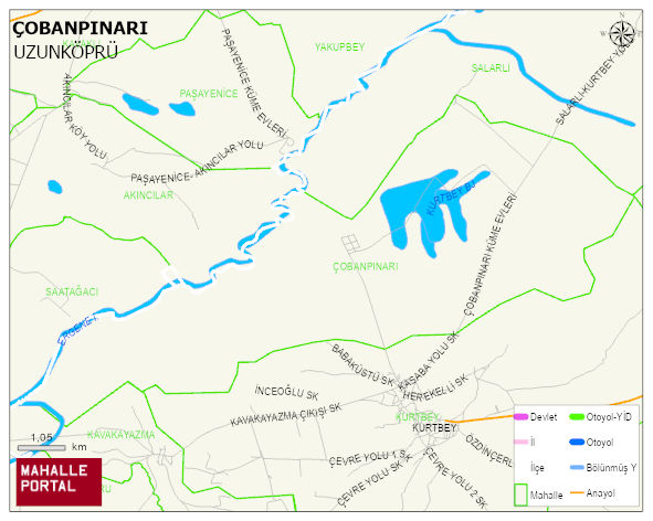 ÇOBANPINARI Köyü Haritası | Mahalle ve Köy Sınırı