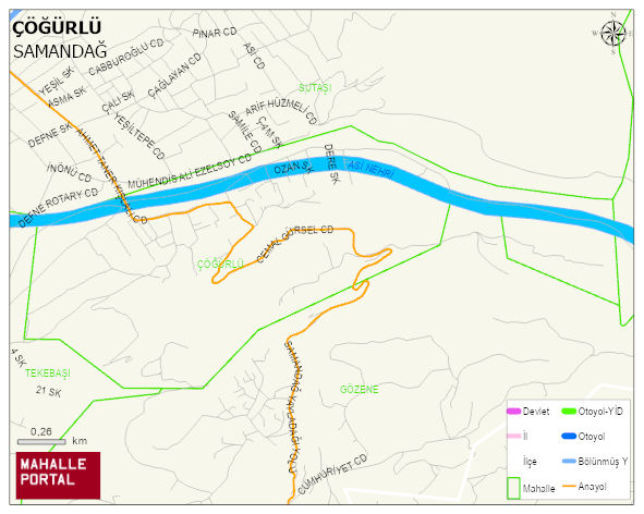 ÇÖĞÜRLÜ Mahallesi Haritası | Güncel Mahalle ve Köy Haritası