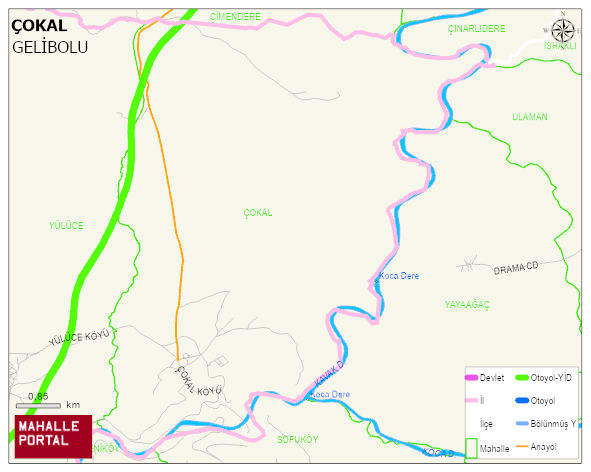 ÇOKAL Köyü Haritası | İnteraktif Köy ve Mahalle Sınırları