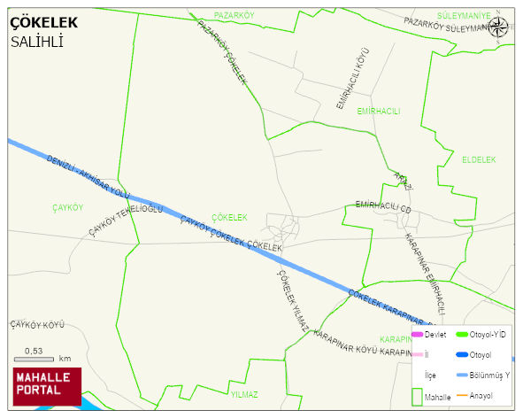 ÇÖKELEK Mahallesi Haritası | Coğrafi Yapı ve Detaylı Haritası