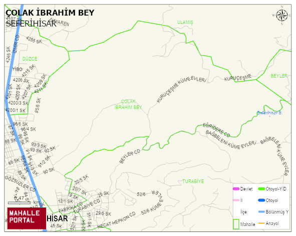 ÇOLAK İBRAHİM BEY Mahallesi Haritası | Güncel Mahalle ve Köy Haritası