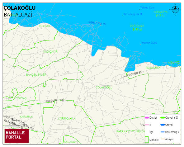 ÇOLAKOĞLU Mahallesi Haritası | Mahalle Sokak Haritası