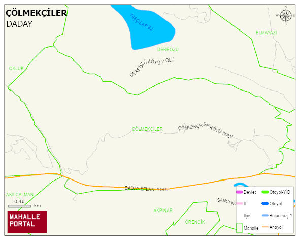ÇÖLMEKÇİLER Köyü Haritası | Detaylı Köy ve Mahalle Görünümü
