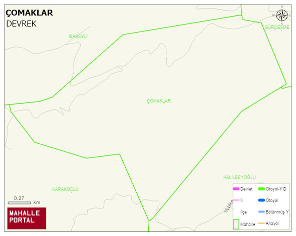 ÇOMAKLAR Köyü Haritası | Uydu Görüntüsü ve Harita Detayları