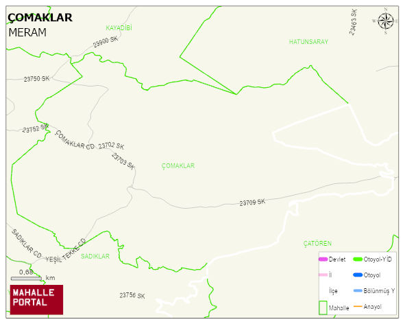 ÇOMAKLAR Mahallesi Haritası | Mahalle Sokak Haritası