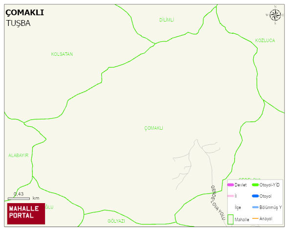 ÇOMAKLI Mahallesi Haritası | Mahalle ve Köy Sınırı