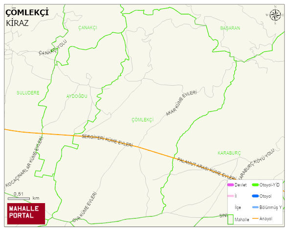 ÇÖMLEKÇİ Mahallesi Haritası | Detaylı Köy ve Mahalle Görünümü