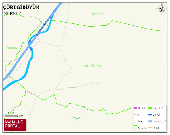 ÇÖREĞİBÜYÜK Köyü Haritası | İnteraktif Köy ve Mahalle Sınırları