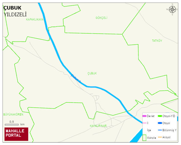 ÇUBUK Köyü Haritası | Sayısal Bölge Görünümü