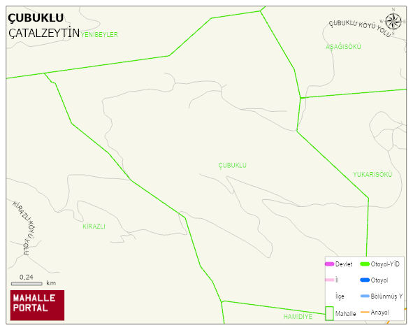 ÇUBUKLU Köyü Haritası | Mahalle ve Köy Sınırı