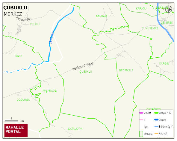 ÇUBUKLU Köyü Haritası | Yükselti ve Doğa Özellikleri