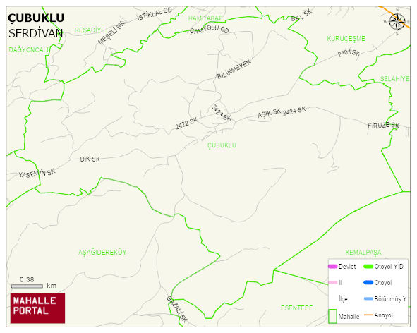 ÇUBUKLU Mahallesi Haritası | Coğrafi Yapı ve Detaylı Haritası