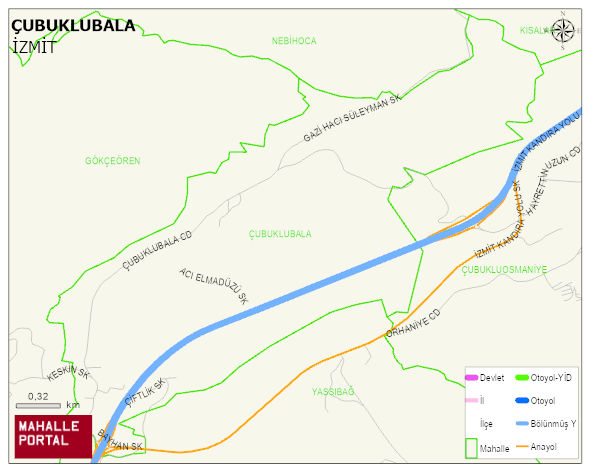 ÇUBUKLUBALA Mahallesi Haritası | Detaylı Köy ve Mahalle Görünümü