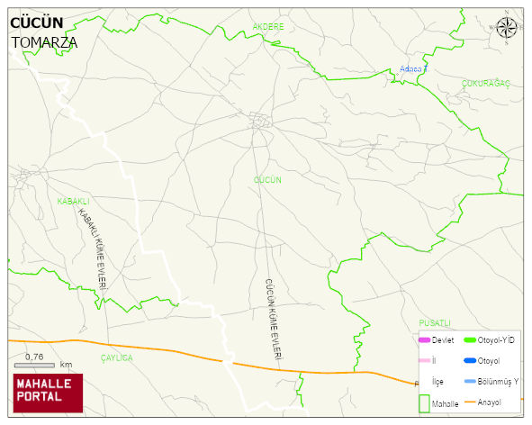 CÜCÜN Mahallesi Haritası | Dağlar, Ovalar ve Akarsu Bilgileri