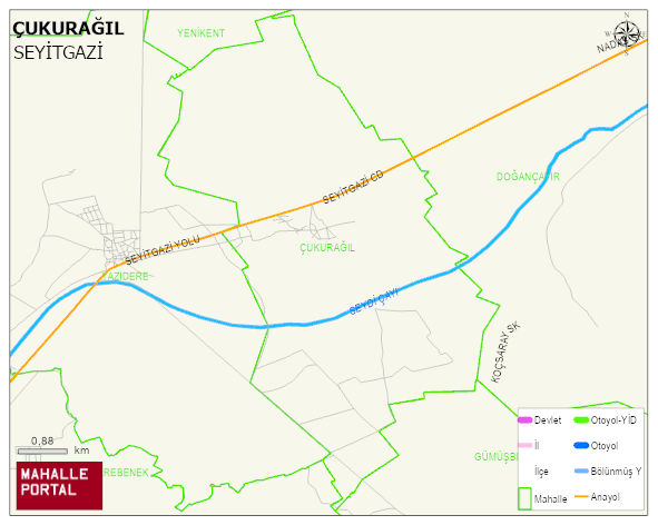ÇUKURAĞIL Mahallesi Haritası | Sayısal Bölge Görünümü