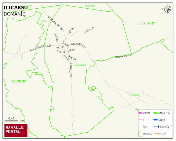 ÇUKURCA BELDESİ ILICAKSU Mahallesi Haritası | Yükselti ve Doğa Özellikleri