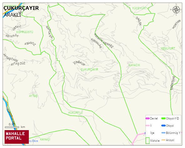 ÇUKURÇAYIR Mahallesi Haritası | İnteraktif Köy ve Mahalle Sınırları