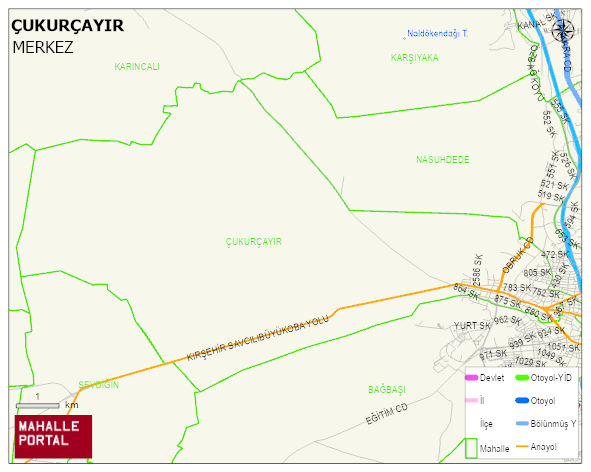 ÇUKURÇAYIR Mahallesi Haritası | Mahalle ve Köy Sınırı