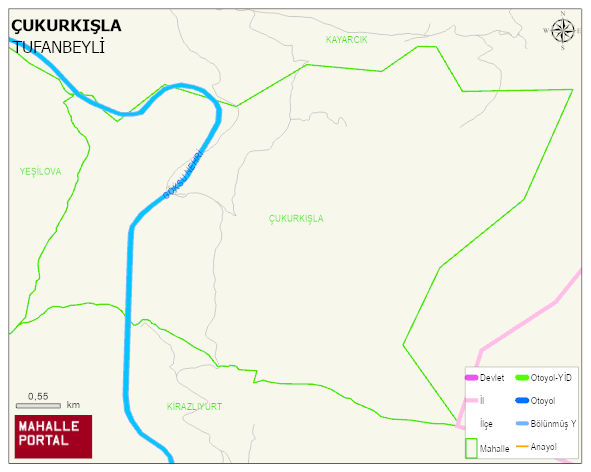 ÇUKURKIŞLA Mahallesi Haritası | Detaylı Köy ve Mahalle Görünümü