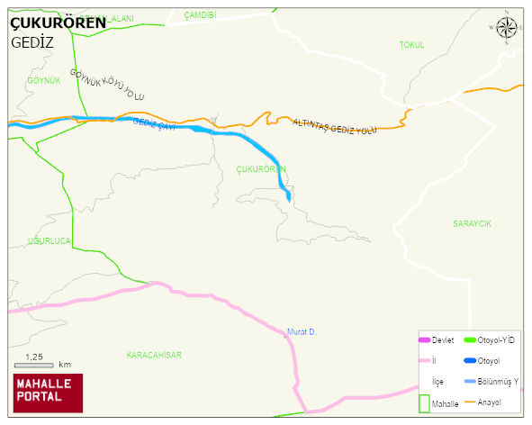 ÇUKURÖREN Köyü Haritası | Mahalle Sokak Haritası