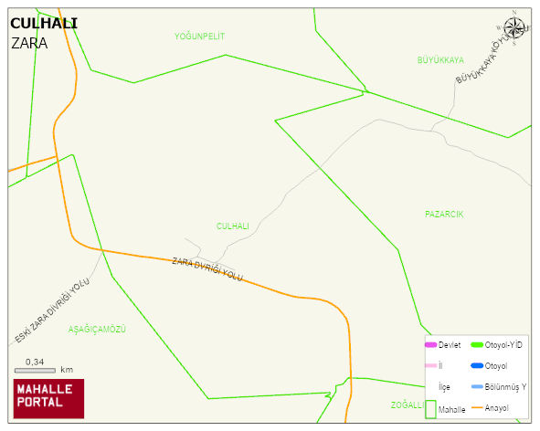 CULHALI Köyü Haritası | Detaylı Köy ve Mahalle Görünümü
