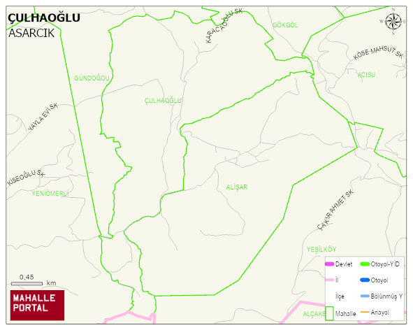 ÇULHAOĞLU Mahallesi Haritası | İnteraktif Köy ve Mahalle Sınırları