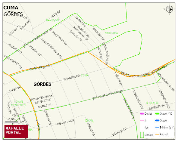 CUMA Mahallesi Haritası | Dağlar, Ovalar ve Akarsu Bilgileri