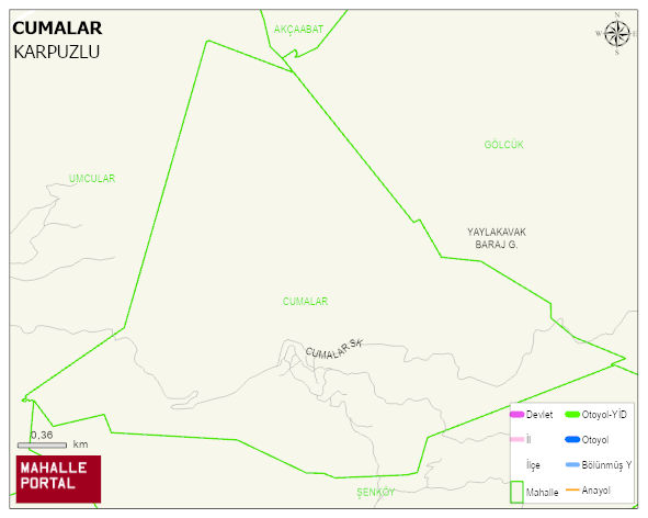 CUMALAR Mahallesi Haritası | İnteraktif Köy ve Mahalle Sınırları