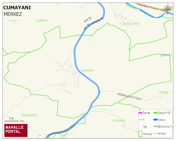 CUMAYANI Köyü Haritası | Yükselti ve Doğa Özellikleri