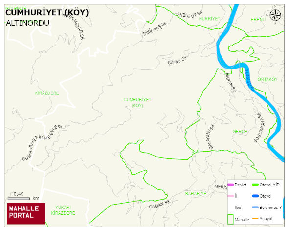 CUMHURİYET (KÖY) Mahallesi Haritası | İnteraktif Köy ve Mahalle Sınırları