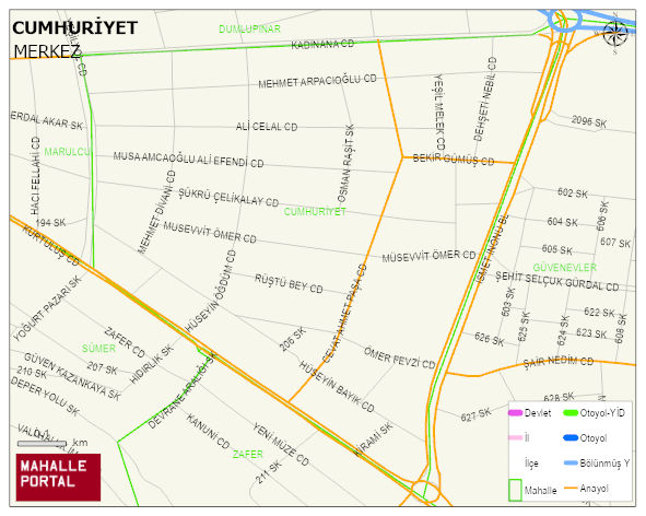 CUMHURİYET Mahallesi Haritası | Detaylı Köy ve Mahalle Görünümü