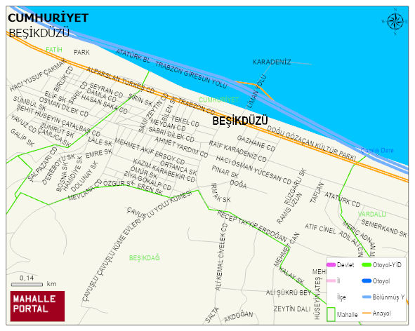 CUMHURİYET Mahallesi Haritası | Dağlar, Ovalar ve Akarsu Bilgileri