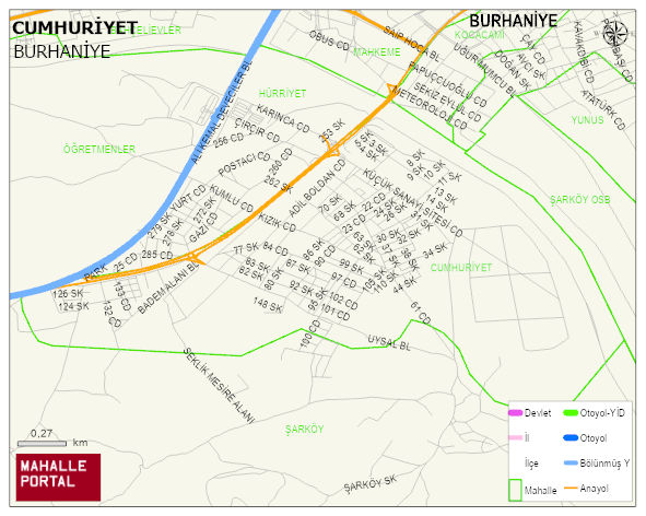 CUMHURİYET Mahallesi Haritası | Mahalle Sokak Haritası