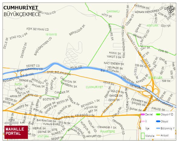 CUMHURİYET Mahallesi Haritası | İnteraktif Köy ve Mahalle Sınırları