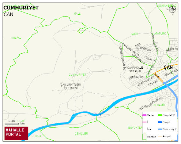 CUMHURİYET Mahallesi Haritası | Mahalle ve Köy Sınırı