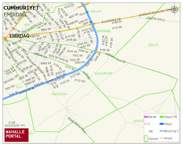 CUMHURİYET Mahallesi Haritası | Mahalle ve Köy Sınırı