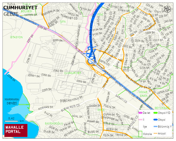 CUMHURİYET Mahallesi Haritası | Güncel Mahalle ve Köy Haritası